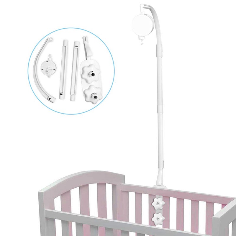 AFUNTA 37 Inch Baby Mobile for Crib, Double Screw Crib Mobile Arm with Music Box, Adjustable Crib Mobile for Baby Nursery Decor - Image 2